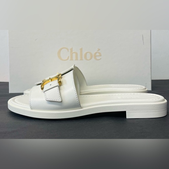 Chloe Marcie Slides in Eggshell size 35 - Picture 3 of 11